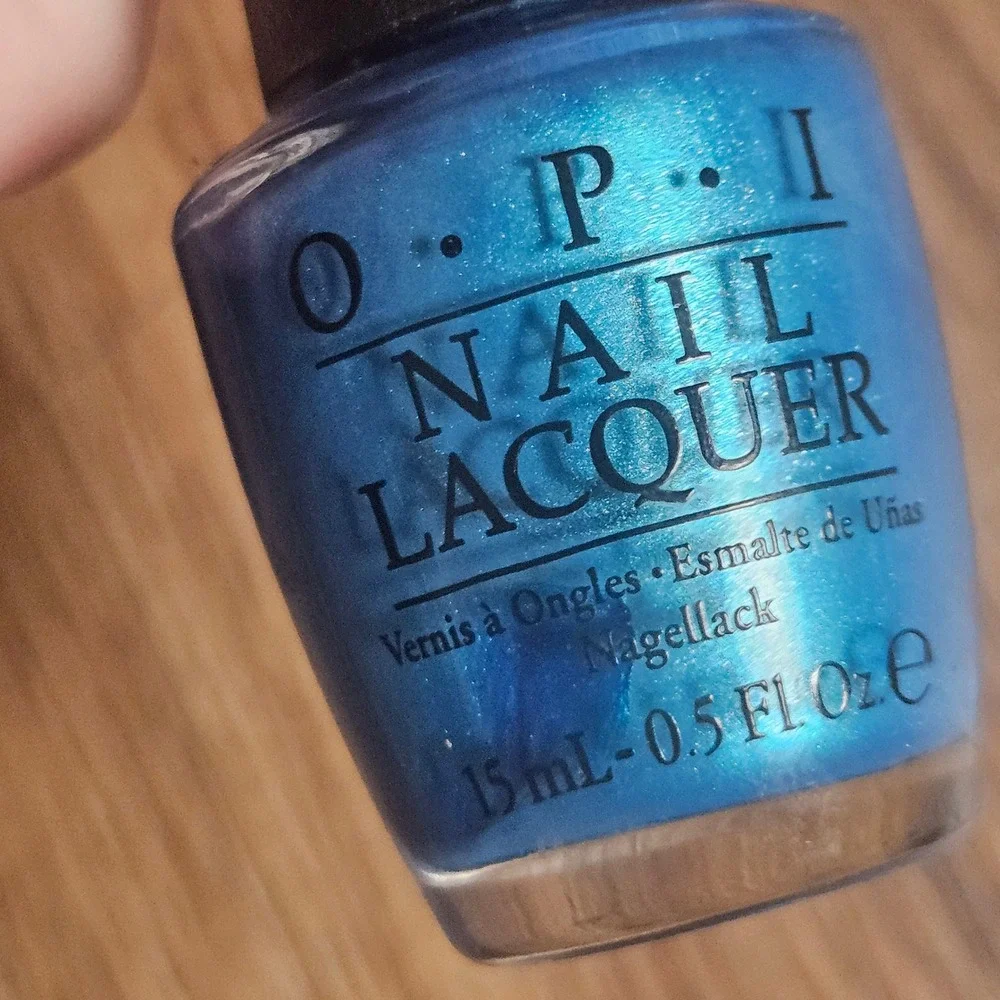 Lot of 3 OPI Nail Lacquer Teal the Cows Come Home NL B54 Shimmer Blue 0.5oz